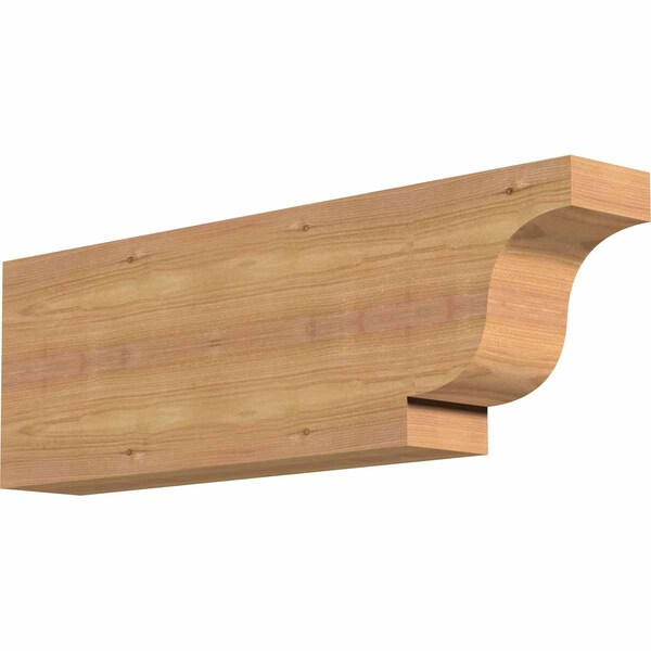 Ekena Millwork Newport Smooth Rafter Tail, Western Red Cedar, 3 1/2"W x 8"H x 24"L RFT04X08X24NEW00SWR - main